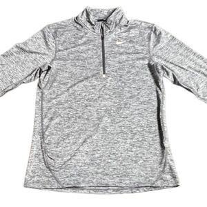 NIKE Running Men's Dri-fit Element 1/2 Zip Long Sleeve Zip Neck Pullover Gray